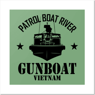 Patrol Boat River PBR - Gunboat Vietnam (subdued) Posters and Art